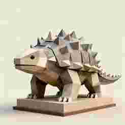 Ankylosaurus Low Poly 3D Model – Dinossauro STL