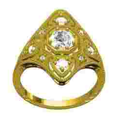 Antique Art Deco Filigree Engagement Ring 5