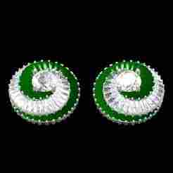 Antique Baguette Diamond Helix Earring