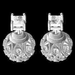 Antique Ball Shaped Diamond Earring