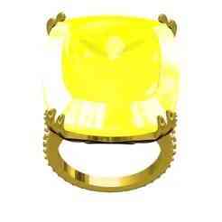 Antique Huge Big Stone Cathedral Ring for Women