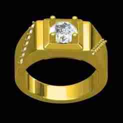 Antique Solitaire Ring for Men