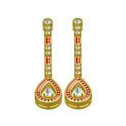 Art Deco Style Ruby And Diamond Drop Earring