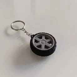 Audi wheel keychain