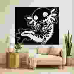 Axoltl Skull - Wall Art Onecolor