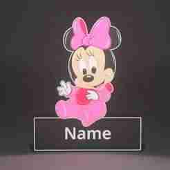 Baby Minnie Mouse Personalized Night Light