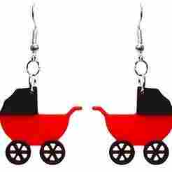 Baby Stroller Earrings