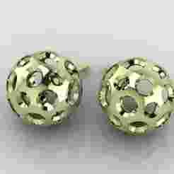 ball earrings full of rhinestones