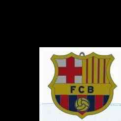 Barcelona FC shield keychain
