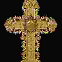Baroque heart cross