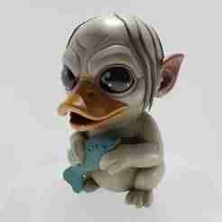 BATHTUB DUCK FIGURINE WITH GOLLUM DESIGN