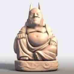 Batman Buddha - Fusion Statue 3D Printable STL Zen Superhero Sculpture