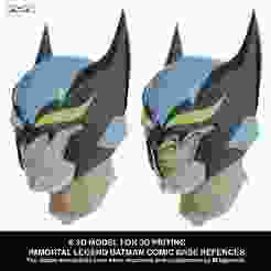 Batman Immortal Legend Helmet 3D Model – Improved Details & Custom Version Fan Made