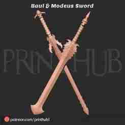 Baul & Modeus swords from devil may cry 2007 for cosplay stl