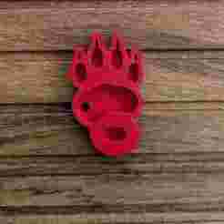 Bear Animal Footprint Keychain