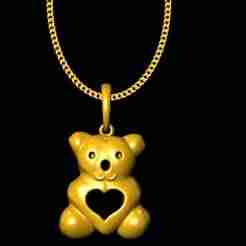 bear pendant charm