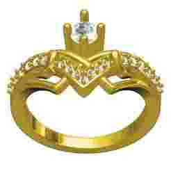 Beautiful Diamond Heart Bridal Engagement Ring