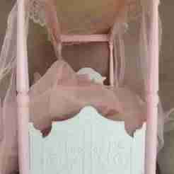 Bed headboard for dolls