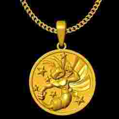 Bee coin pendant charm
