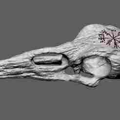 bird skull earring