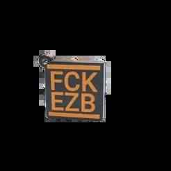 Bitcoin Keychain - Block "FCK EZB"