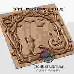 Black Cat, Pumpkin and Bats – Halloween Decorative Frame – 3D STL Model