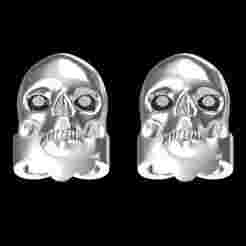 Black Diamond Skull Earring
