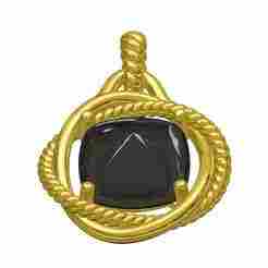 Black Onyx Crossover Rope Pendant