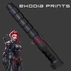 Black Widow's Baton – 3D Printable Prop from Marvel Rivals