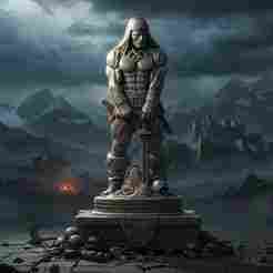 Blade of the Forsaken Peaks – Warrior Monument Bust