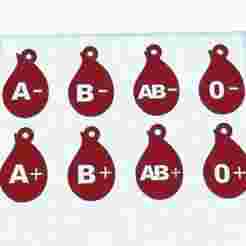 Blood type keychain - blood type keychain