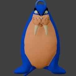 Bluey the Walrus Keychain - Arctic Explorer Design - Animal Adventure - Ready to Print