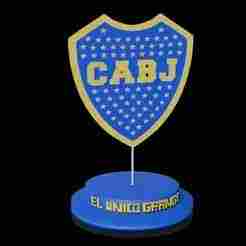 Boca Juniors shield with support
