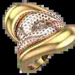 Bold Honeycomb Twist Ring- Lightweight 3D Printable Model-R7-07