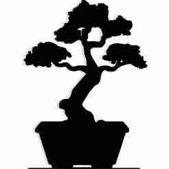 bonsai tree in a square pot 1 - 2D/3D Wall Art STL+SVG For CNC Router, Plasma, Waterjet, Laser & 3D Printer