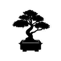 bonsai tree in a square pot 2 - 2D/3D Wall Art STL+SVG For CNC Router, Plasma, Waterjet, Laser & 3D Printer