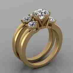 Bridal Set Woman Engagement Ring Round4