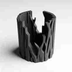 Broken Wood Holder 3D Print – Rustic Decorative Desk Showpiece