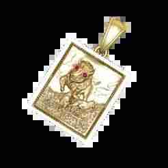 bull gold pendant 3d printable model