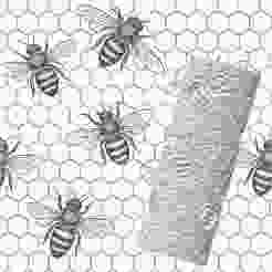 Bumblebee Honeycomb | Organic Debossed Pattern Roller for Clay | Bee Hexagon 3D Print Design | Horizontally Tileable