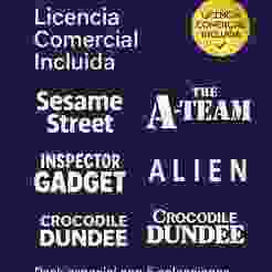 Bundle Sesame Street + A-Team + Inspector Gadget + Alien + Crocodile Dundee - 3D figure collections Retro Infinity (90-120mm) | vinyl collectible commercial license