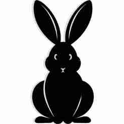 bunny with oversized ears - 2D/3D Wall Art STL+SVG For CNC Router, Plasma, Waterjet, Laser & 3D Printer