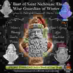 Bust of Saint Nicholas: The Wise Guardian of Winter 3D Model