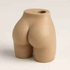 Butt-Shaped Pencil Holder STL File