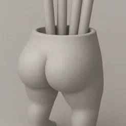 Butt-Shaped Pencil Holder STL