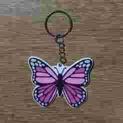 Butterfly Keychain Multicolor by Layer Swap (Single Extruder)