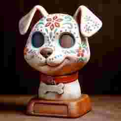 Calaverita de Perrito_Day of the Dead Pet Bust