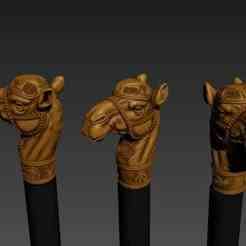 Camel Head Gentleman Knob Walking Cane