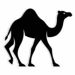 camel walking - 2D/3D Wall Art STL+SVG For CNC Router, Plasma, Waterjet, Laser & 3D Printer