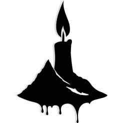 candle melting into a mountain 3 - 2D/3D Wall Art STL+SVG For CNC Router, Plasma, Waterjet, Laser & 3D Printer